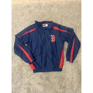 Majestic Boston Red‎ Sox Mens Zip Up Jacket Size MT Training Warm Up Windbreaker